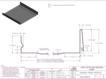 A schematic image of a metal sheet panel